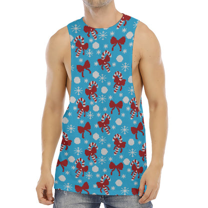 Christmas Party Knitted Pattern Print Men's Muscle Tank Top
