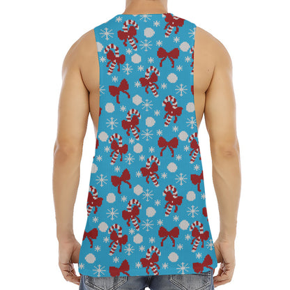 Christmas Party Knitted Pattern Print Men's Muscle Tank Top