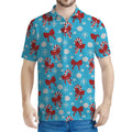 Christmas Party Knitted Pattern Print Men's Polo Shirt