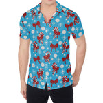 Christmas Party Knitted Pattern Print Men's Shirt