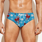 Christmas Party Knitted Pattern Print Men's Swim Briefs