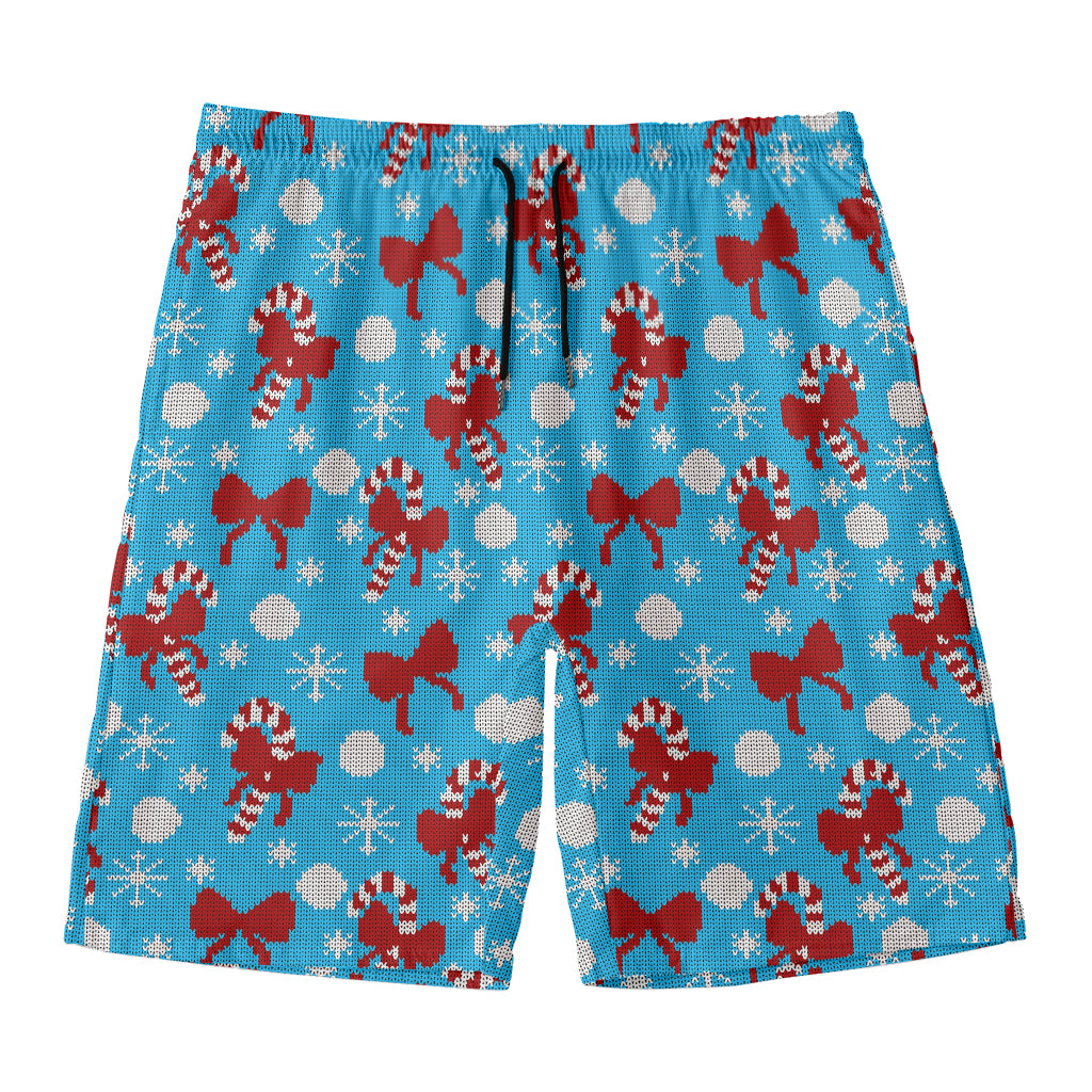Christmas Party Knitted Pattern Print Men's Swim Trunks