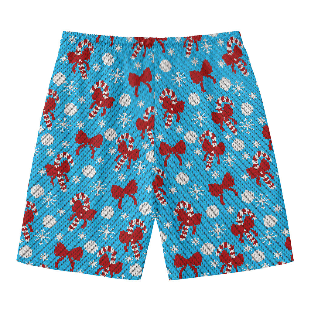 Christmas Party Knitted Pattern Print Men's Swim Trunks