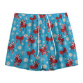 Christmas Party Knitted Pattern Print Mesh Shorts
