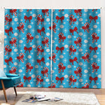 Christmas Party Knitted Pattern Print Pencil Pleat Curtains