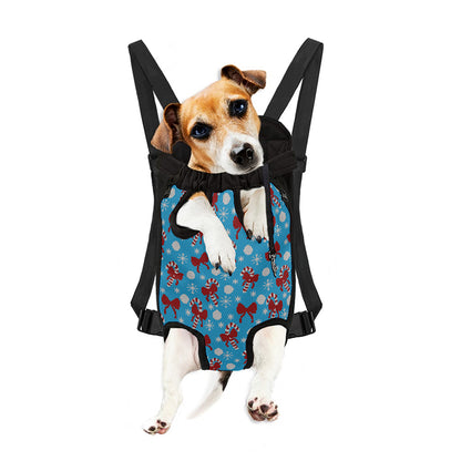 Christmas Party Knitted Pattern Print Pet Carrier Backpack