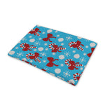 Christmas Party Knitted Pattern Print Pet Cooling Mat Cover