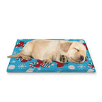 Christmas Party Knitted Pattern Print Pet Cooling Mat Cover