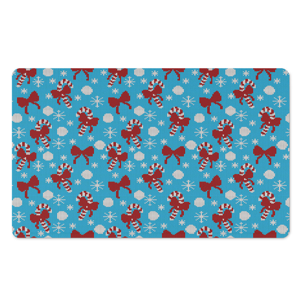 Christmas Party Knitted Pattern Print Polyester Doormat