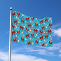 Christmas Party Knitted Pattern Print Polyester Flag