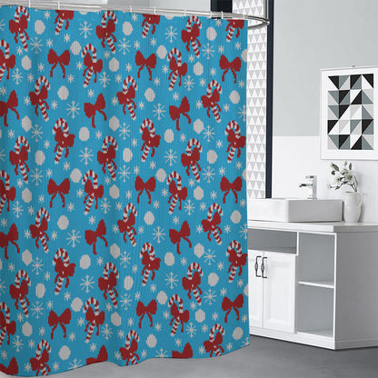 Christmas Party Knitted Pattern Print Premium Shower Curtain