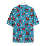 Christmas Party Knitted Pattern Print Rayon Hawaiian Shirt