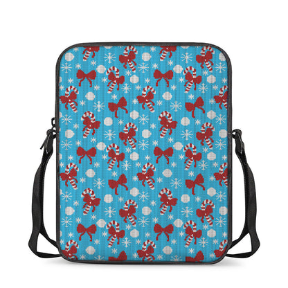 Christmas Party Knitted Pattern Print Rectangular Crossbody Bag
