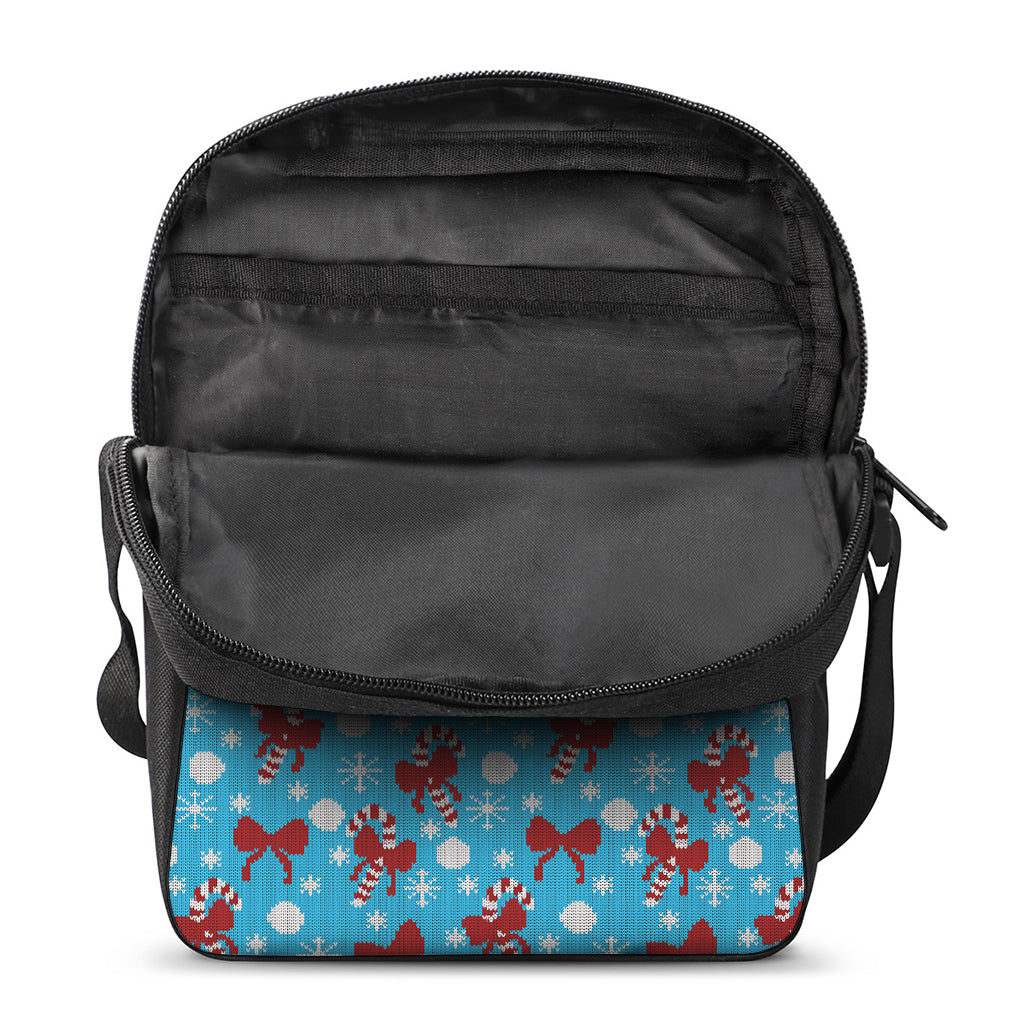 Christmas Party Knitted Pattern Print Rectangular Crossbody Bag