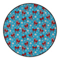 Christmas Party Knitted Pattern Print Round Floor Mat