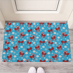 Christmas Party Knitted Pattern Print Rubber Doormat