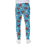 Christmas Party Knitted Pattern Print Scuba Joggers