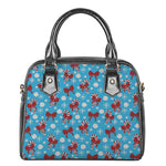 Christmas Party Knitted Pattern Print Shoulder Handbag