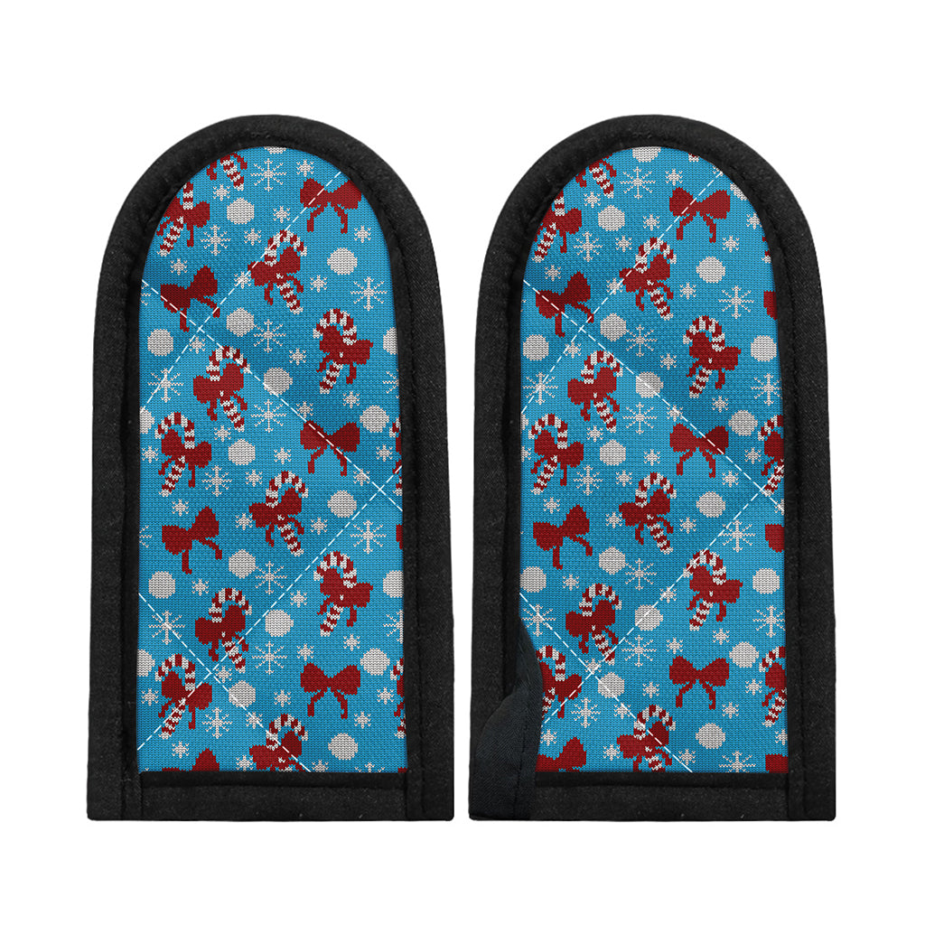 Christmas Party Knitted Pattern Print Skillet Handle Cover