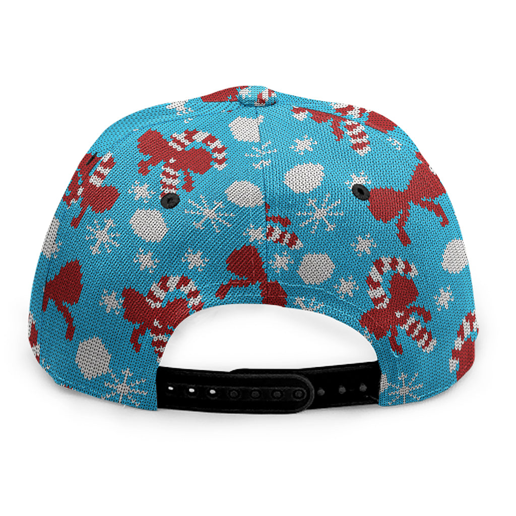 Christmas Party Knitted Pattern Print Snapback Cap