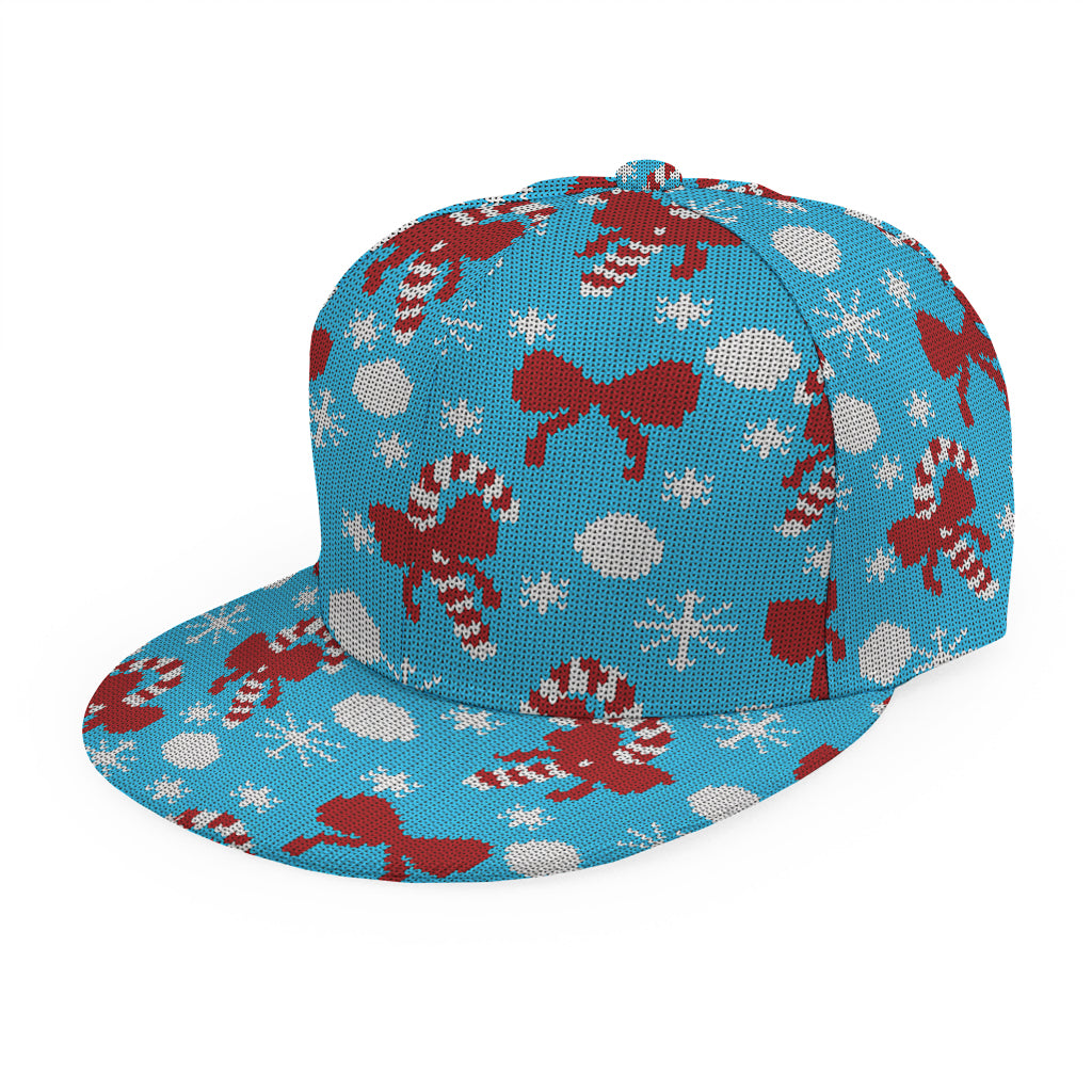 Christmas Party Knitted Pattern Print Snapback Cap