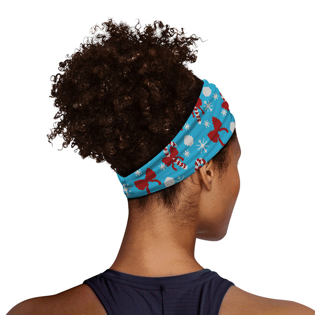 Christmas Party Knitted Pattern Print Sports Headband