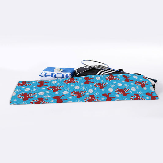Christmas Party Knitted Pattern Print Sports Towel