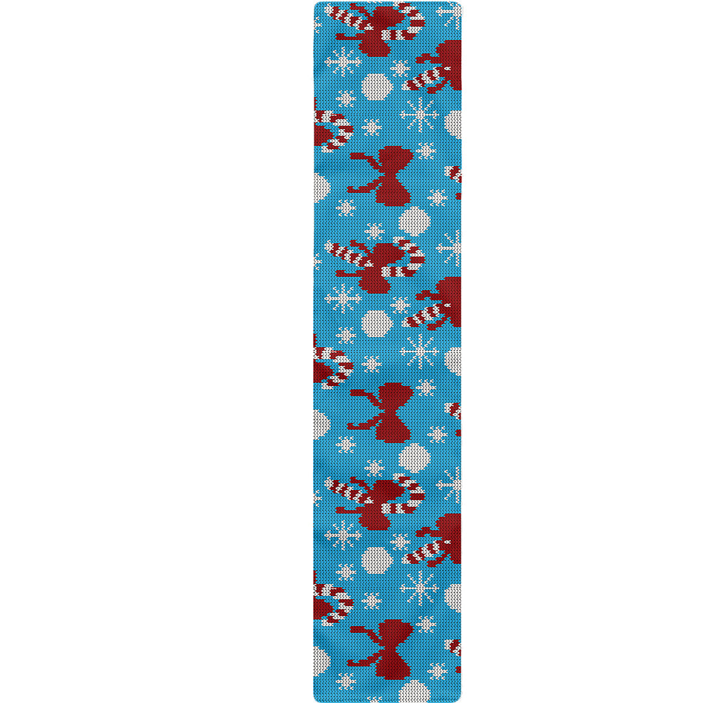 Christmas Party Knitted Pattern Print Table Runner