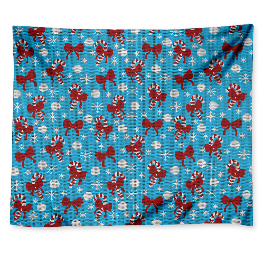 Christmas Party Knitted Pattern Print Tapestry