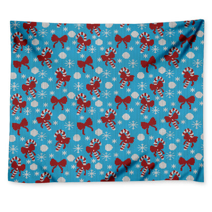 Christmas Party Knitted Pattern Print Tapestry