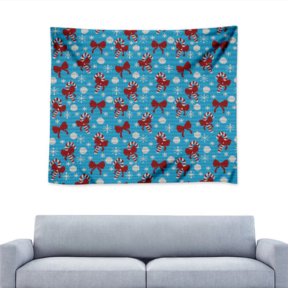 Christmas Party Knitted Pattern Print Tapestry