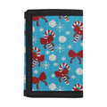 Christmas Party Knitted Pattern Print Trifold Wallet