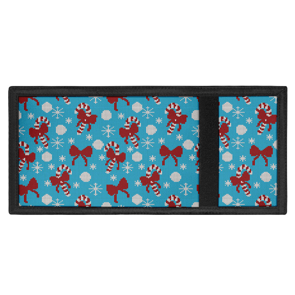 Christmas Party Knitted Pattern Print Trifold Wallet