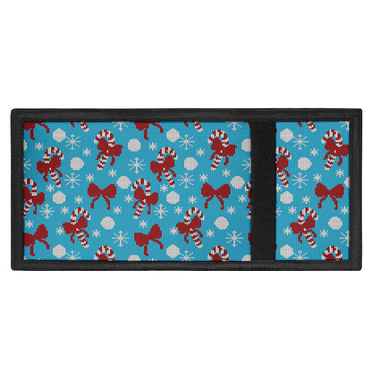 Christmas Party Knitted Pattern Print Trifold Wallet