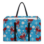 Christmas Party Knitted Pattern Print Utility Tote Bag