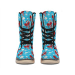 Christmas Party Knitted Pattern Print Winter Boots