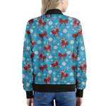 Christmas Party Knitted Pattern Print Women's Bomber Jacket