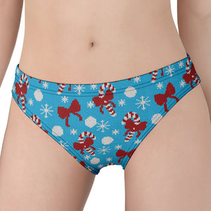 Christmas Party Knitted Pattern Print Women's Panties