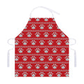 Christmas Paw Knitted Pattern Print Adjustable Apron