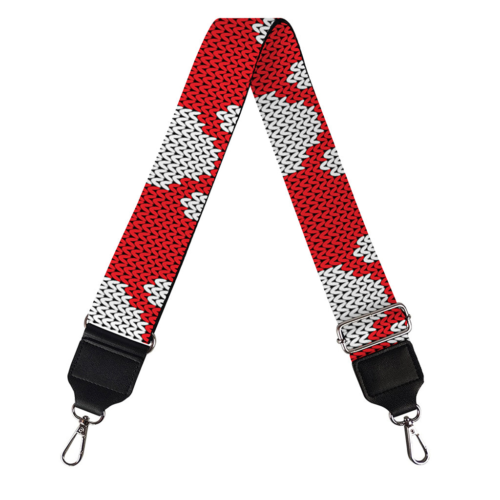 Christmas Paw Knitted Pattern Print Bag Strap