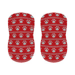Christmas Paw Knitted Pattern Print Bar Stool Covers