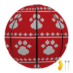 Christmas Paw Knitted Pattern Print Basketball