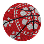 Christmas Paw Knitted Pattern Print Basketball