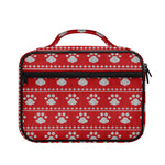 Christmas Paw Knitted Pattern Print Briefcase Bible Bag