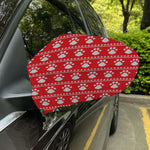 Christmas Paw Knitted Pattern Print Car Side Mirror Covers