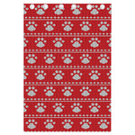 Christmas Paw Knitted Pattern Print Curtain