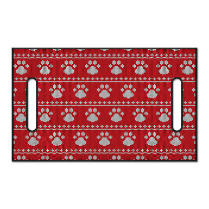 Christmas Paw Knitted Pattern Print Golf Cart Seat Cover