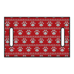 Christmas Paw Knitted Pattern Print Golf Cart Seat Cover