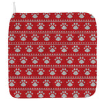 Christmas Paw Knitted Pattern Print Hand Towel
