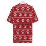 Christmas Paw Knitted Pattern Print Hawaiian Shirt